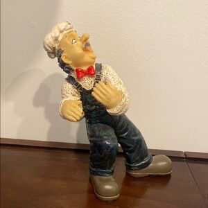 Vintage Italian Chef Wine Bottle Holder